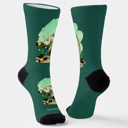 Grappig Drink vistekst en -kleur Sokken (Gebogen)