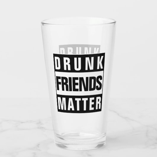 Grappig Drink vrienden citaat Glas (Achterkant)