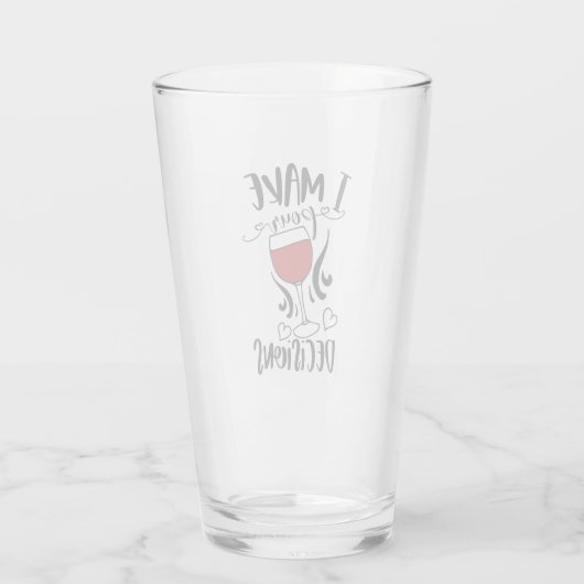 Grappig Drink woordspeling ik maak onze beslissing Glas (Achterkant)