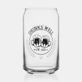 Grappig drinken goed woord kunst bier blikvorm glas (Voorkant)