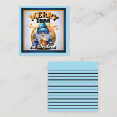 Grappig Drinken Retro Kerstmis Notitiekaartje (Voorkant / Achterkant)