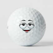 grappig dromen Emoticon Golfballen (Voorkant)
