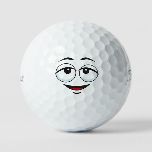 grappig dromen Emoticon Golfballen (Voorkant)