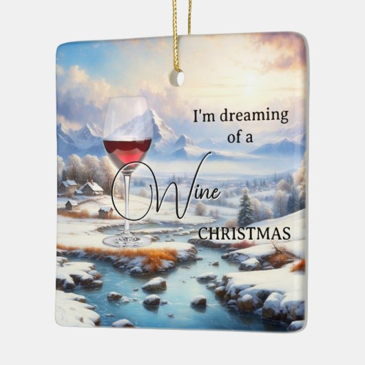 Grappig Dromerig Wijn Kerst Ornament (Links)
