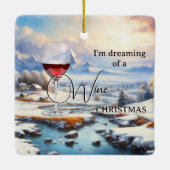 Grappig Dromerig Wijn Kerst Ornament (Achterkant)