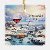 Grappig Dromerig Wijn Kerst Ornament (Voorkant)