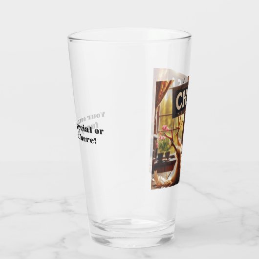 Grappig Dronken Haan Bierglas Glas (Rechts)