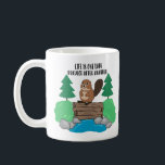 Grappig druk bever dam project koffiemok<br><div class="desc">Schattigee cartoon-illustratie van een bever die bovenop zijn stuwdam staat in een beekje dat wordt omzoomd door bomen. Het onderschrift luidt: "Het leven is het ene stuwdamproject na het andere". Perfect voor doe-het-zelvers, drukke bevers, een klusjesman, bouwvakker of timmerman, en als een kantoor / werkplek cadeau. Origineel kunstwerk van KL...</div>