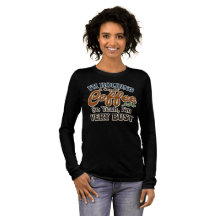 Grappig Druk Koffie Lange Mouwen T-shirt voor Vrou