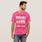 Grappig drum en bas Shirt per dag zonder drumbas (Voorkant volledig)