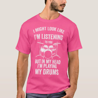 Grappig Drummer Ontwerp voor Mannen Vrouwen Drumme T-shirt