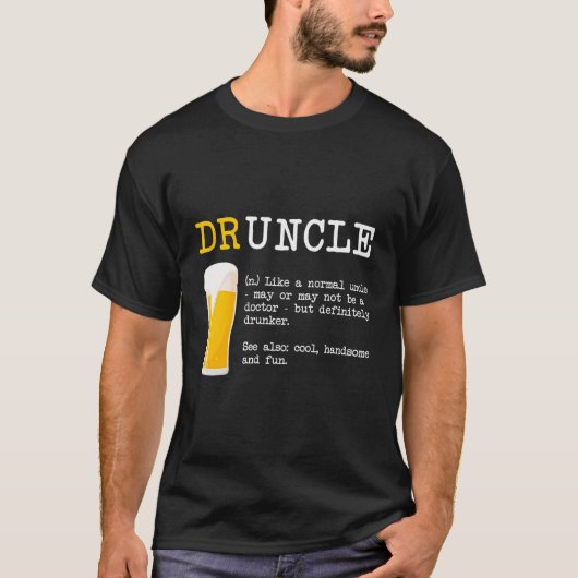 Grappig Drunckle Druncle T-shirt - Woordenboekdefi (Voorkant)