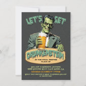 Grappig Drunkenstein Frankenstein Halloween Party Kaart (Voorkant)