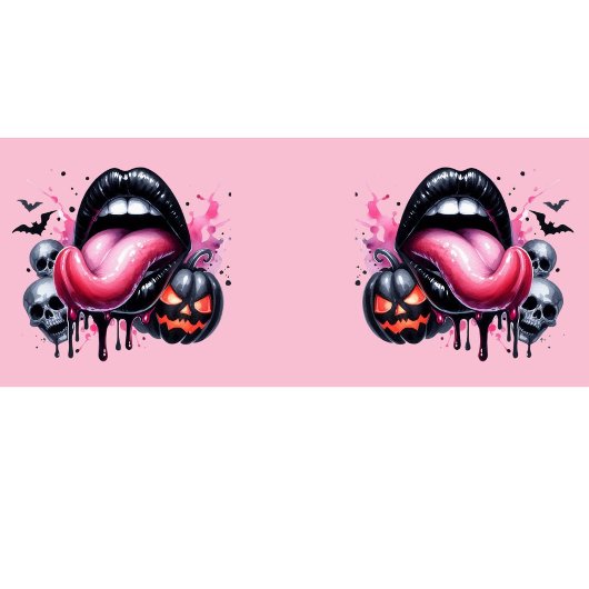 Grappig Druppelende Lip Halloween Spooky Pink Koffiemok