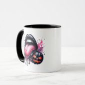 Grappig Druppelende Lip Halloween Spooky Volwassen Mok (Voorkant links)