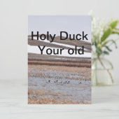 Grappig Duck jachtverjaardagskaart. Kaart (Staand voorkant)