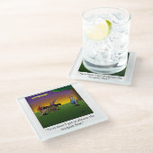 Grappig duel bij Dawn Humor Onderzetter Glazen Onderzetter (Schuin)