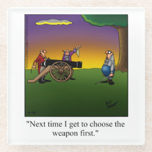 Grappig duel bij Dawn Humor Onderzetter Glazen Onderzetter