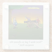 Grappig duel bij Dawn Humor Onderzetter Glazen Onderzetter (Achterkant)