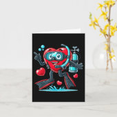 Grappig Duiken Hart Valentijnsdag Duiken Dames Kaart (Gele Bloem)