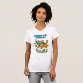 Grappig Duiken Kat Zomer T-shirt (Voorkant volledig)