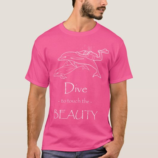 Grappig duiken met dolfijnen t-shirt (Voorkant)