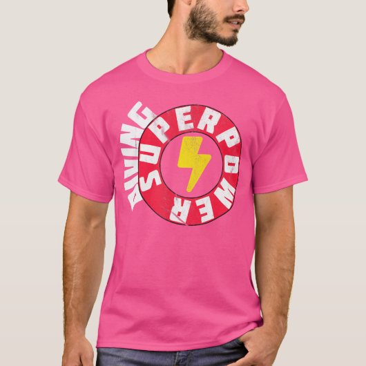 Grappig duiken Superpower duiken T-shirt (Voorkant)