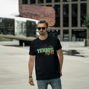 Grappig Duikend Tennisspeler T-Shirt voor Atleten