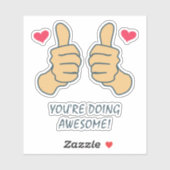 Grappig duimen omhoog Geweldige Motivatie doen Sticker (Vel)