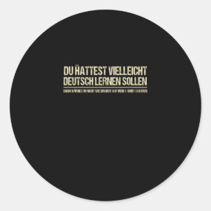 grappig duits gezegde ronde sticker