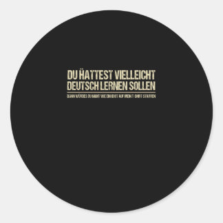 grappig duits gezegde ronde sticker