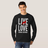 Grappig Duits Herder Lover Graphic Vrouwen Mannen T-shirt (Voorkant volledig)