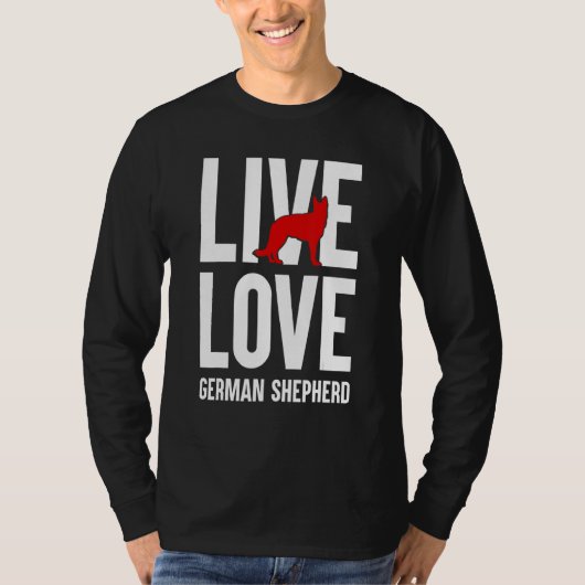 Grappig Duits Herder Lover Graphic Vrouwen Mannen T-shirt (Voorkant)