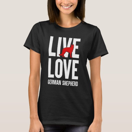 Grappig Duits Herder Lover Graphic Vrouwen Mannen T-shirt (Voorkant)