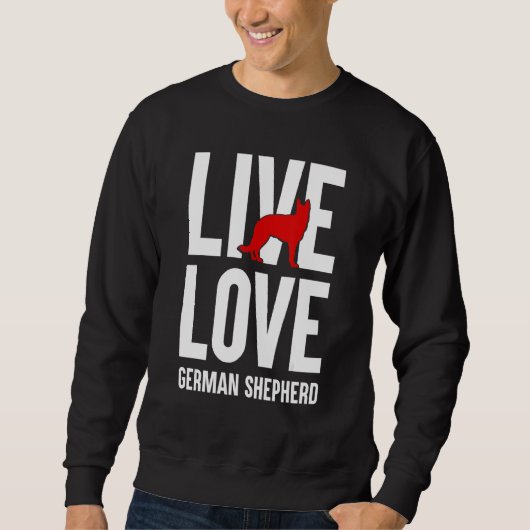 Grappig Duits Herder Lover Graphic Vrouwen Mannen Trui (Voorkant)