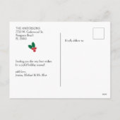 Grappig Duits Herder Santa Hat Script Kerstmis Feestdagenkaart (Achterkant)