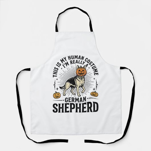Grappig Duits herdershond Halloween kostuum hond o Schort (Voorkant)
