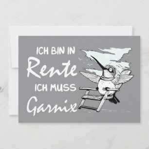 Grappig Duits pensioenontwerp Feestdagenkaart