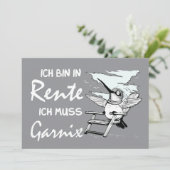 Grappig Duits pensioenontwerp Feestdagenkaart (Staand voorkant)