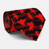 Grappig duivelig betegeld patroon stropdas (Opgerold)