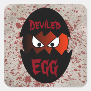 Grappig Duivelsei Vierkante Sticker