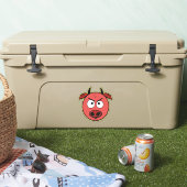 Grappig duivelsvarken sticker (Koeler)