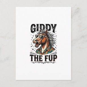 Grappig Duizelig Het Fup Paard Vintage Gravure Shi Briefkaart