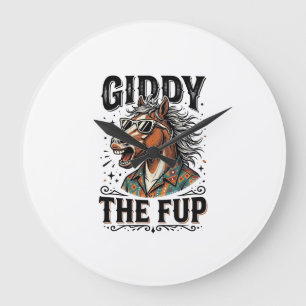 Grappig Duizelig Het Fup Paard Vintage Gravure Shi Grote Klok