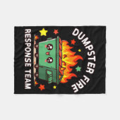 Grappig Dumpster Fire Response Team Meme Grappig W Fleece Deken (Voorkant (Horizontaal))