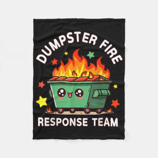 Grappig Dumpster Fire Response Team Meme Grappig W Fleece Deken (Voorkant)