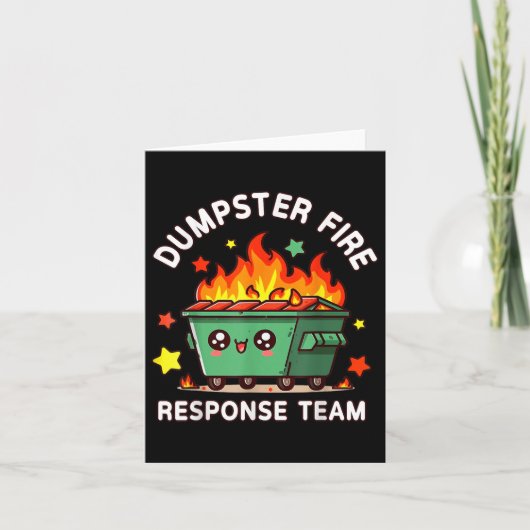 Grappig Dumpster Fire Response Team Meme Grappig W Kaart (Voorkant)