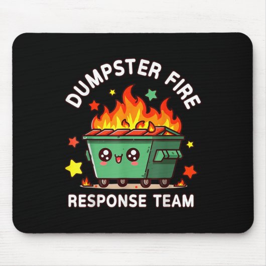 Grappig Dumpster Fire Response Team Meme Grappig W Muismat (Voorkant)