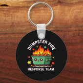 Grappig Dumpster Fire Response Team Meme Grappig W Sleutelhanger (Voorkant)