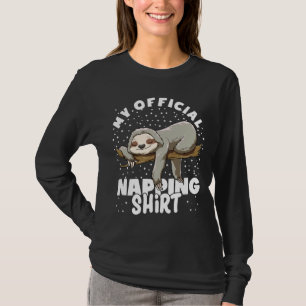 Grappig dutten slapen luiaard luie slaap t-shirt